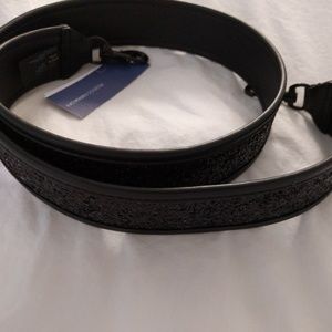 Rebecca Minkoff black glitter bag strap